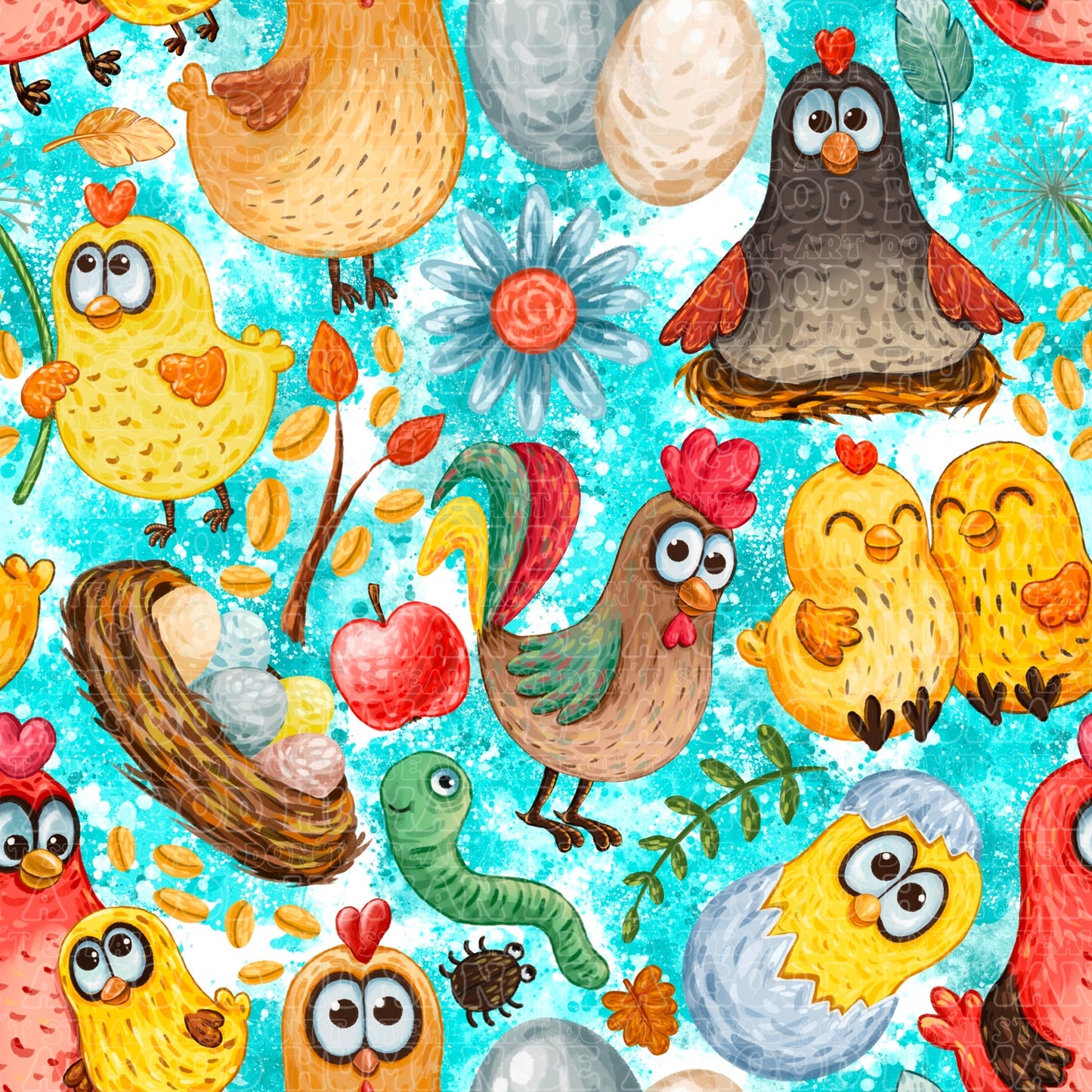 Farm animals chickens 8