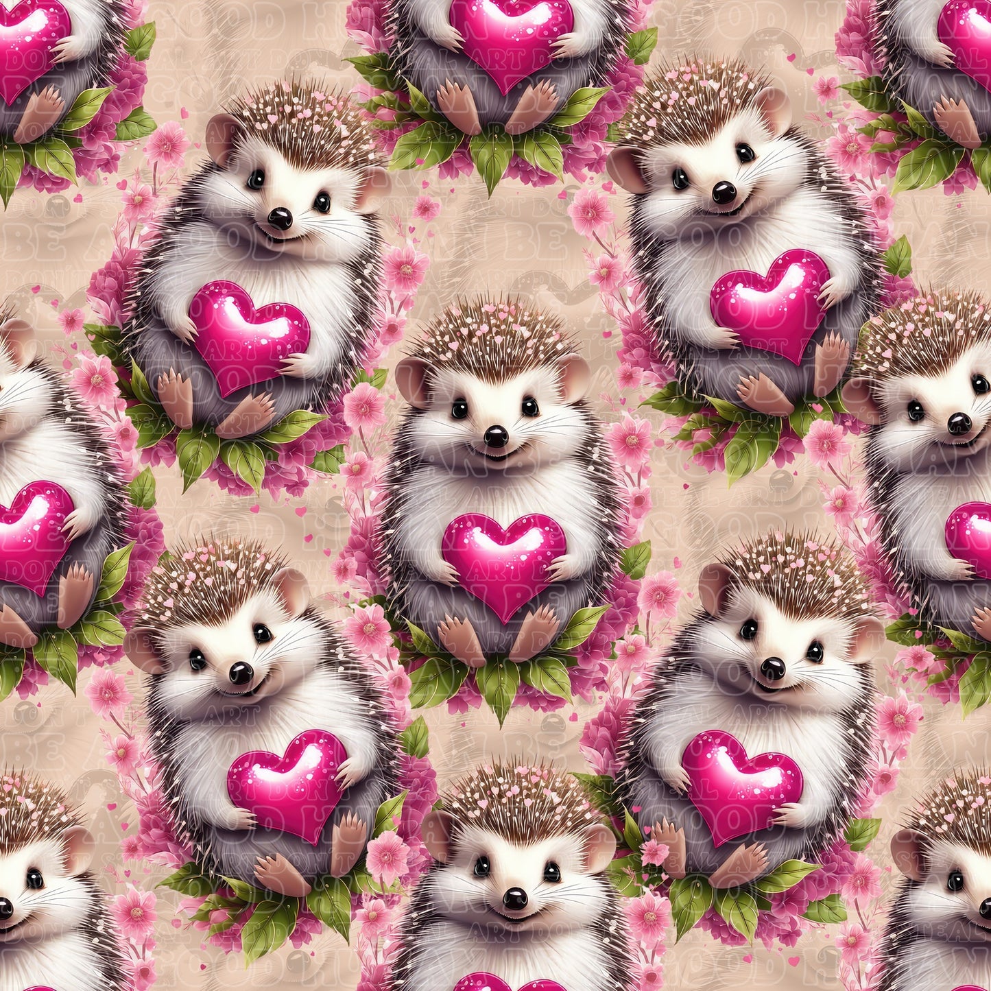 Animals hedgehog hearts