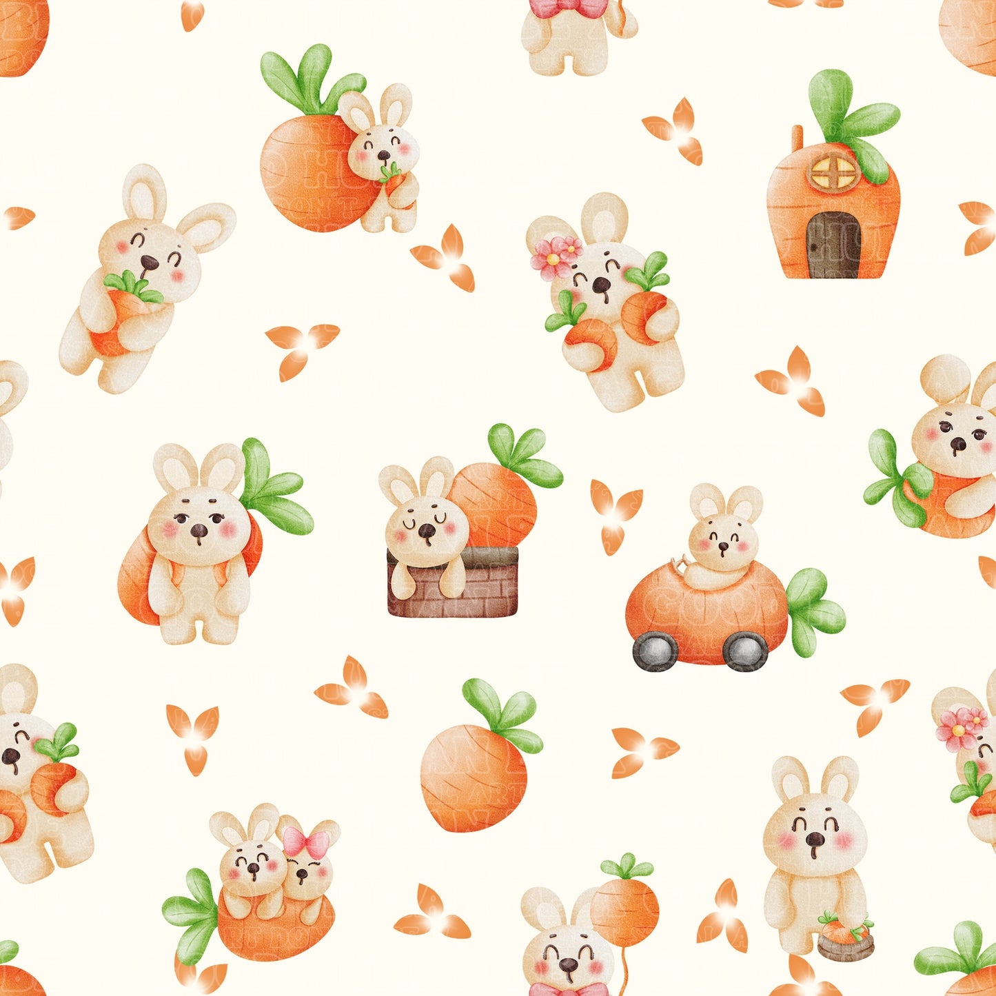 Animals carrot bunnies
