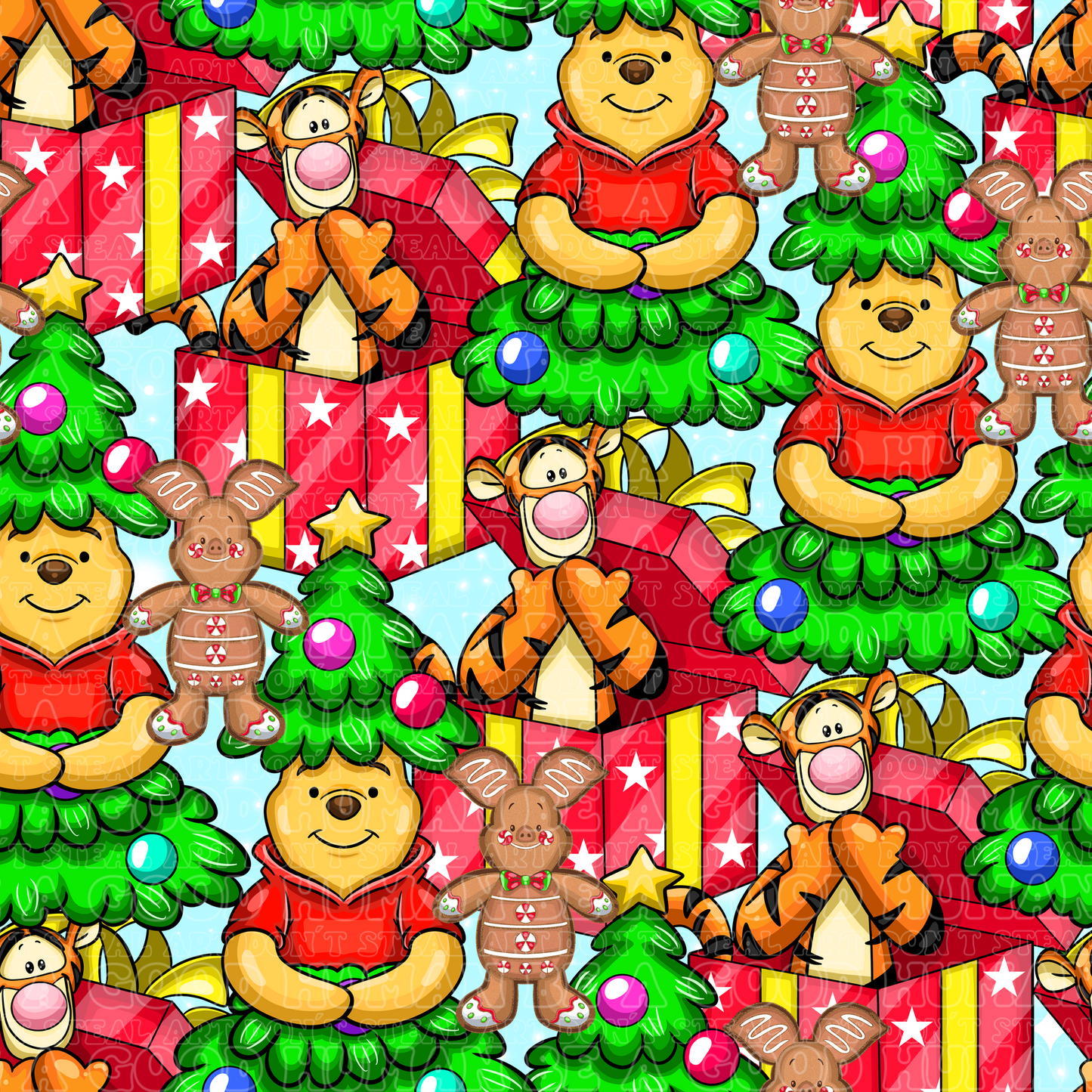 Christmas Pooh bear and friends 5