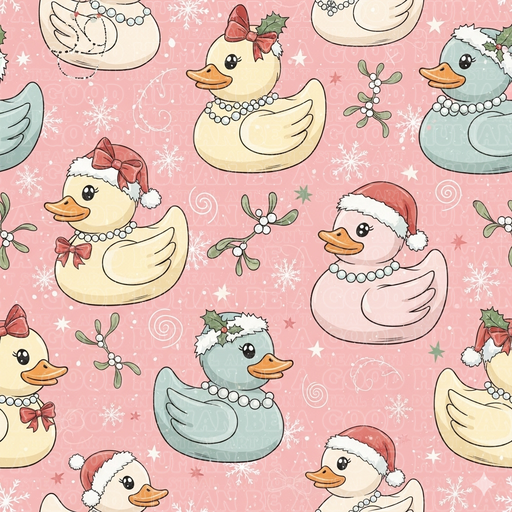 Christmas Ducks pink