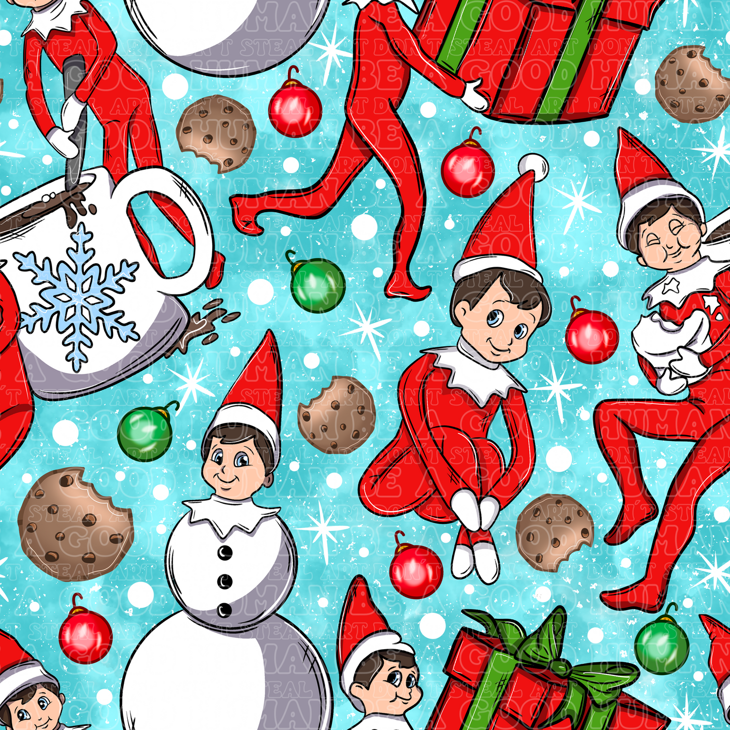 Christmas elf blue