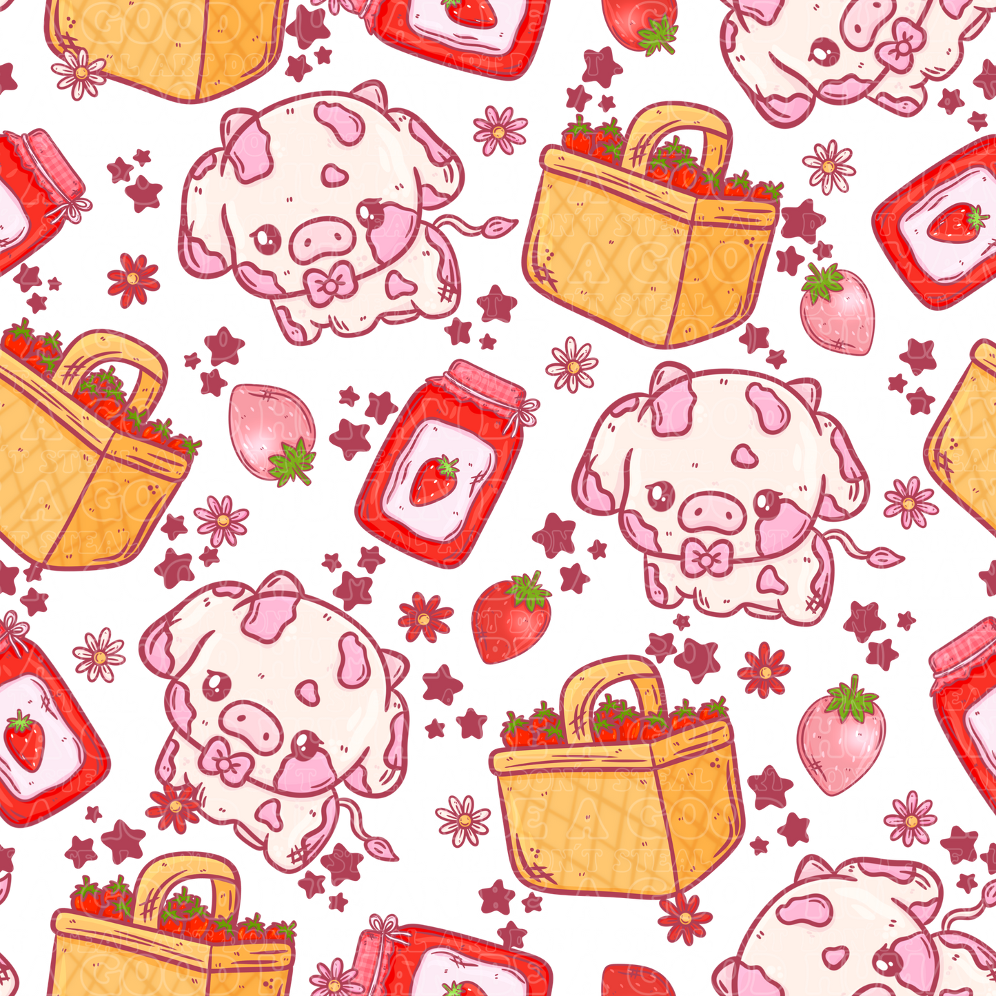 Farm animals strawberry cows 7