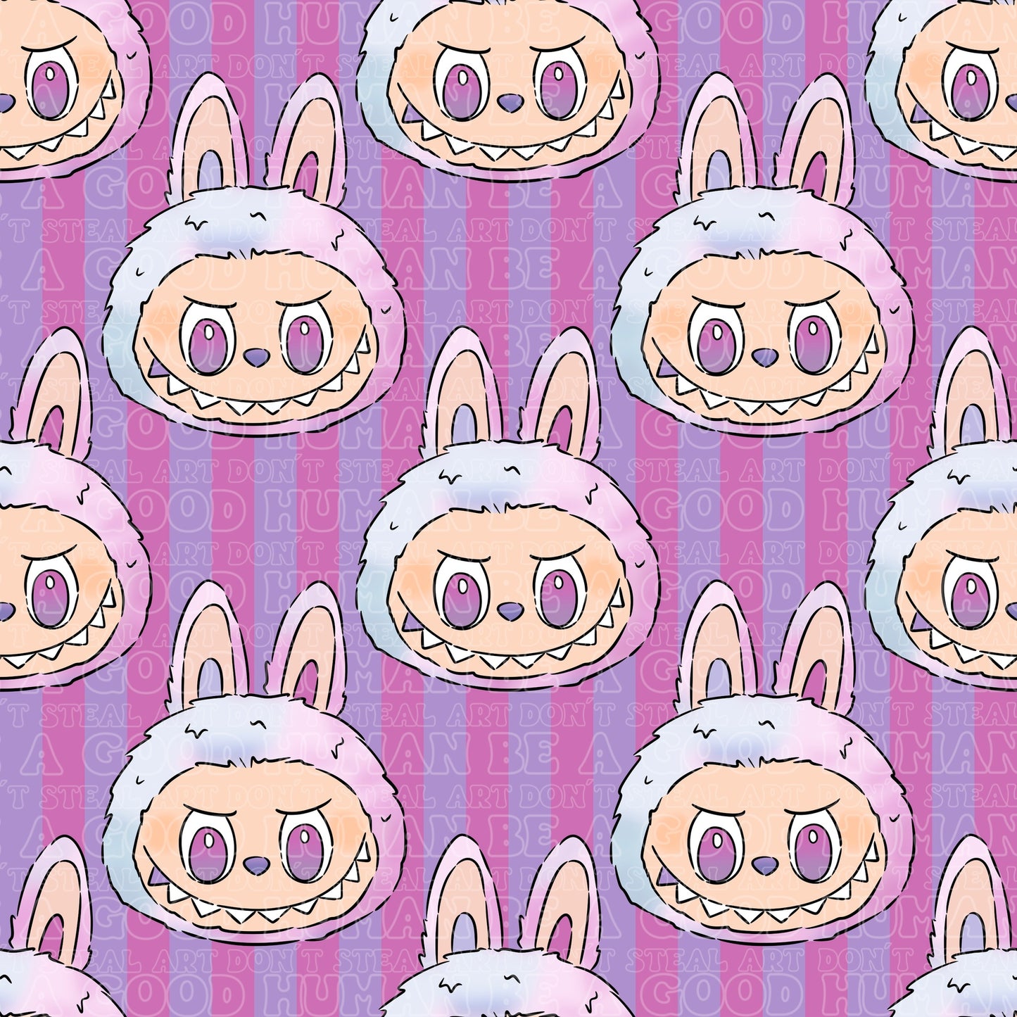 Labubu purple stripe