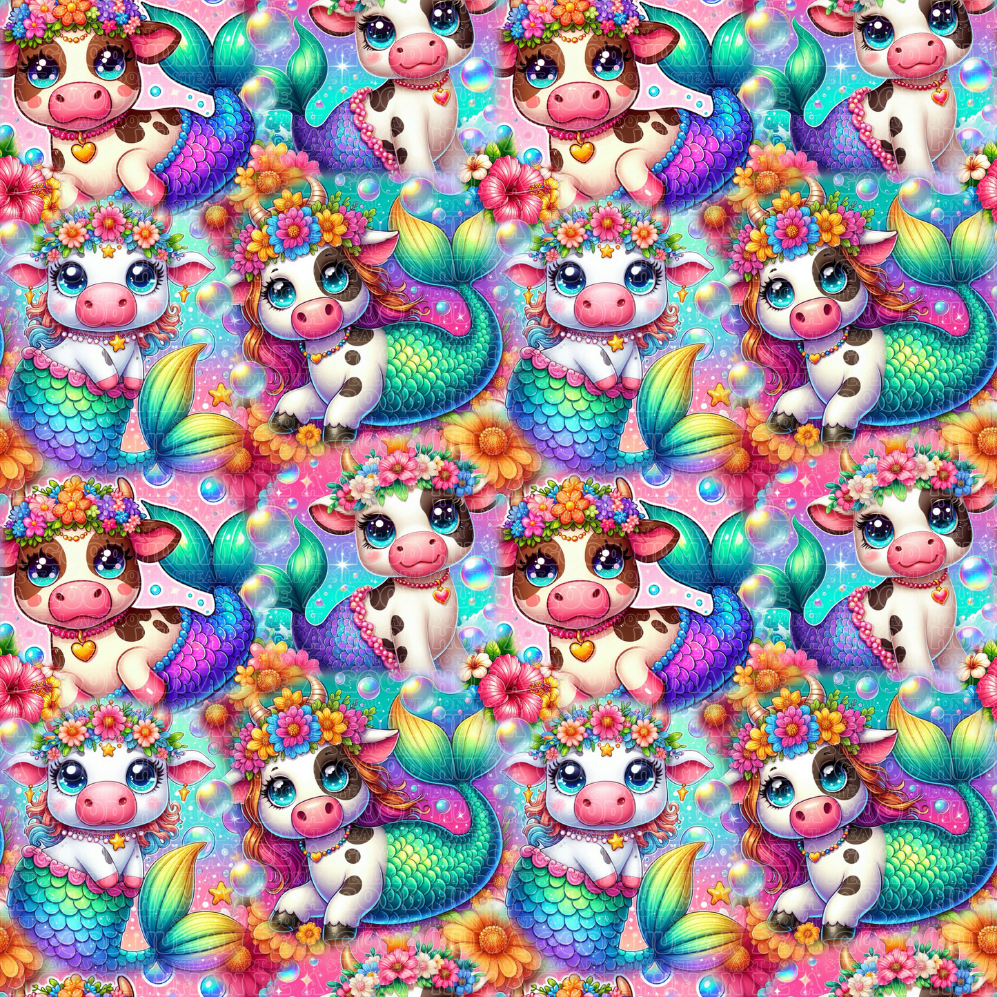 Animals mermaid cows