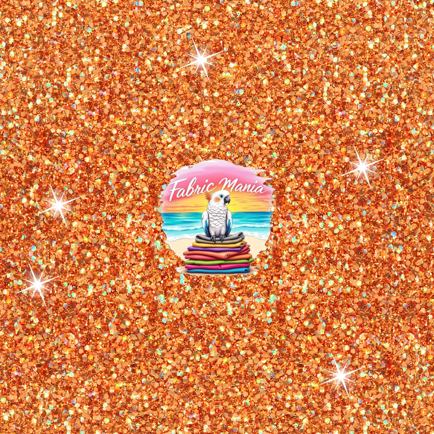 Cotton Lycra 220GSM Glitter Orange