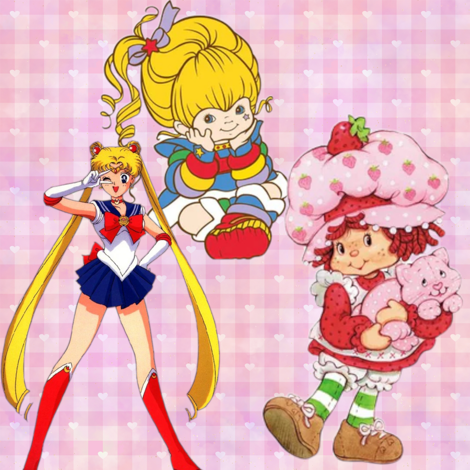 Strawberry Shortcake & Rainbow Brite & Sailor Moon