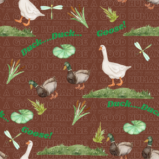 Farm animals duck, goose