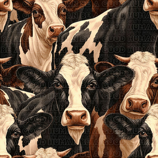 Farm animals cows stacked