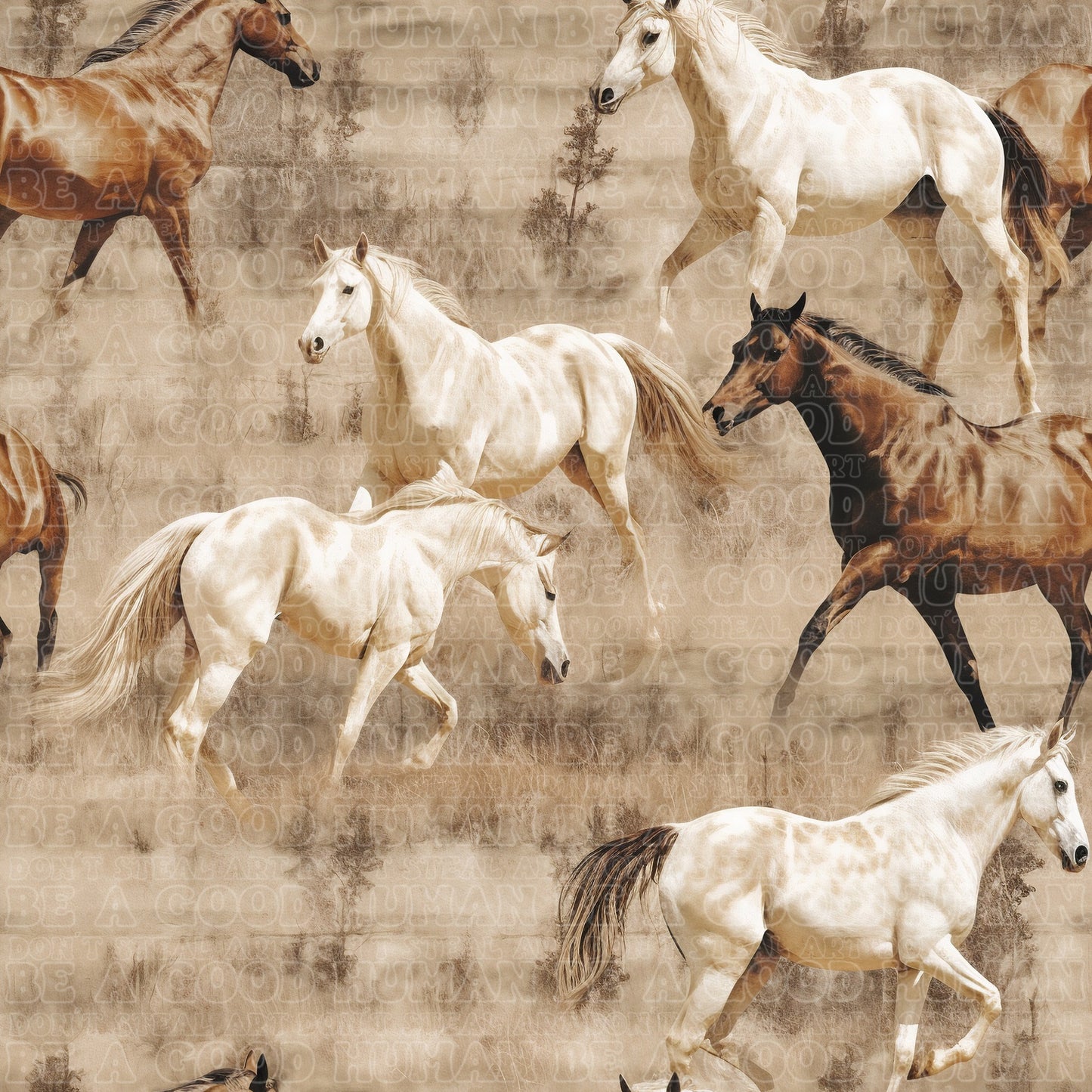 Farm animals horses