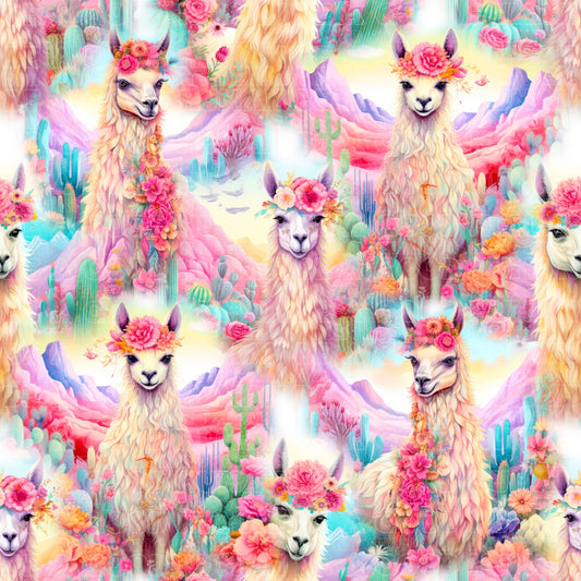 Farm animals floral lamas