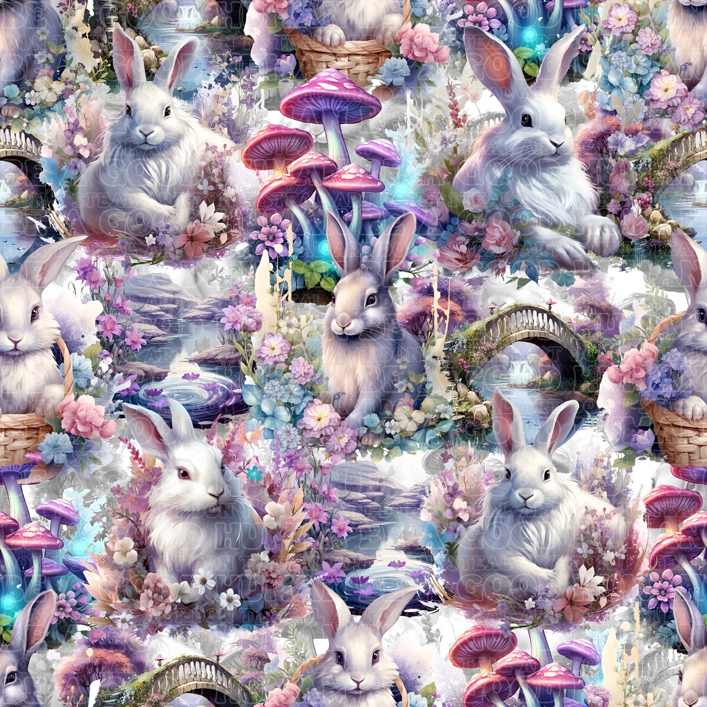 Animals fairy garden bunnies