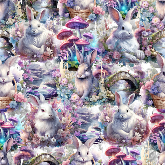 Animals fairy garden bunnies