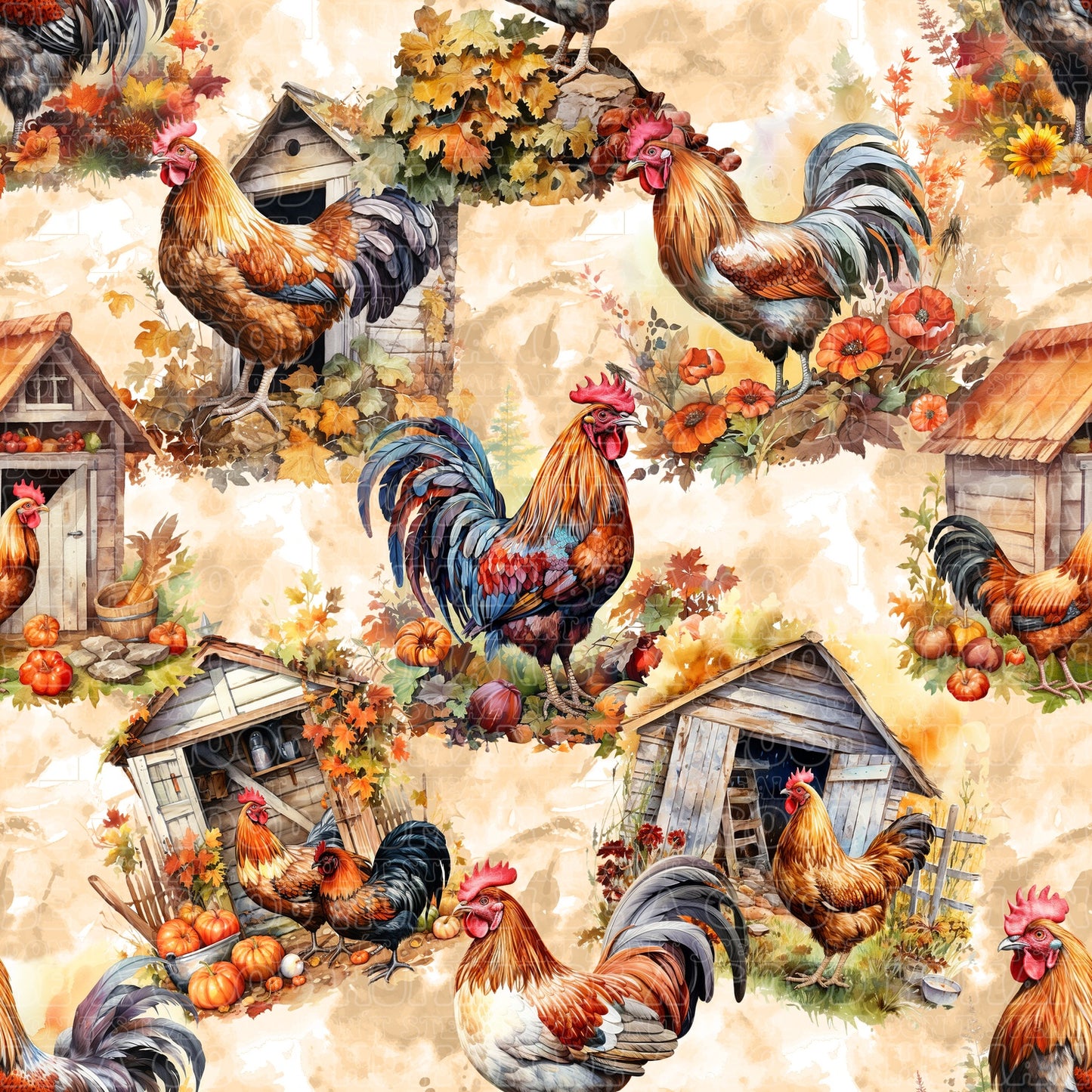 Farm animals chickens