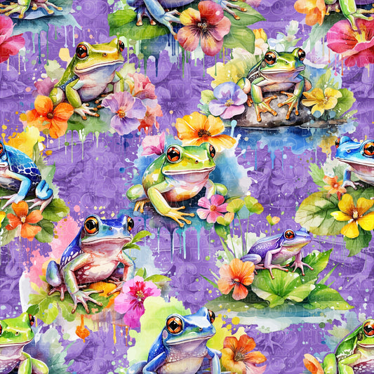 Animals frogs purple