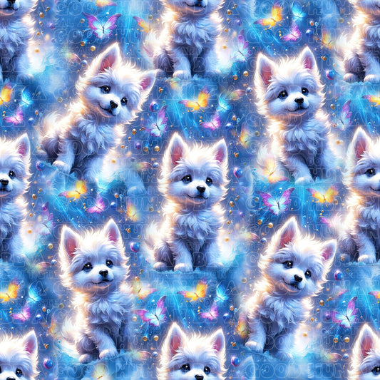 Animals baby white wolfs