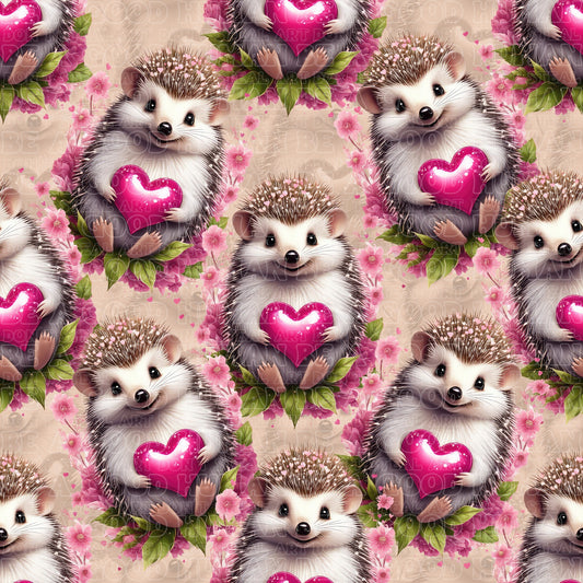 Animals hedgehog hearts