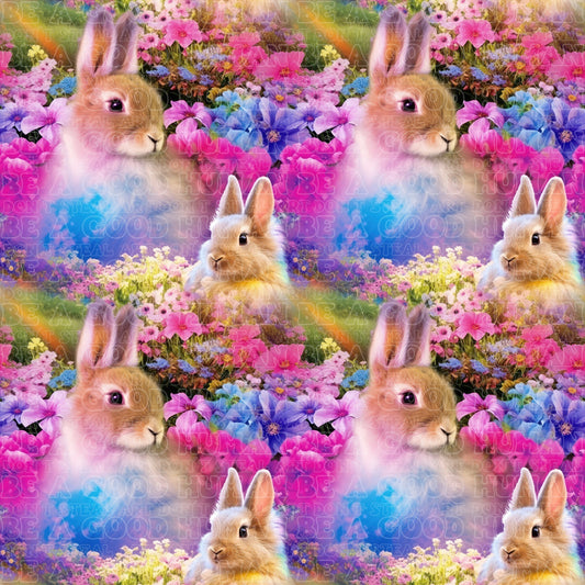 Animals floral rabbits