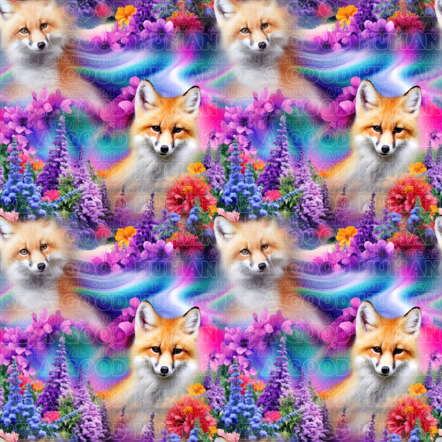Animals floral foxes
