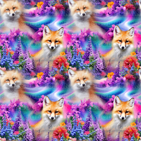 Animals floral foxes