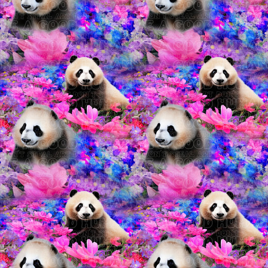 Animals floral pandas