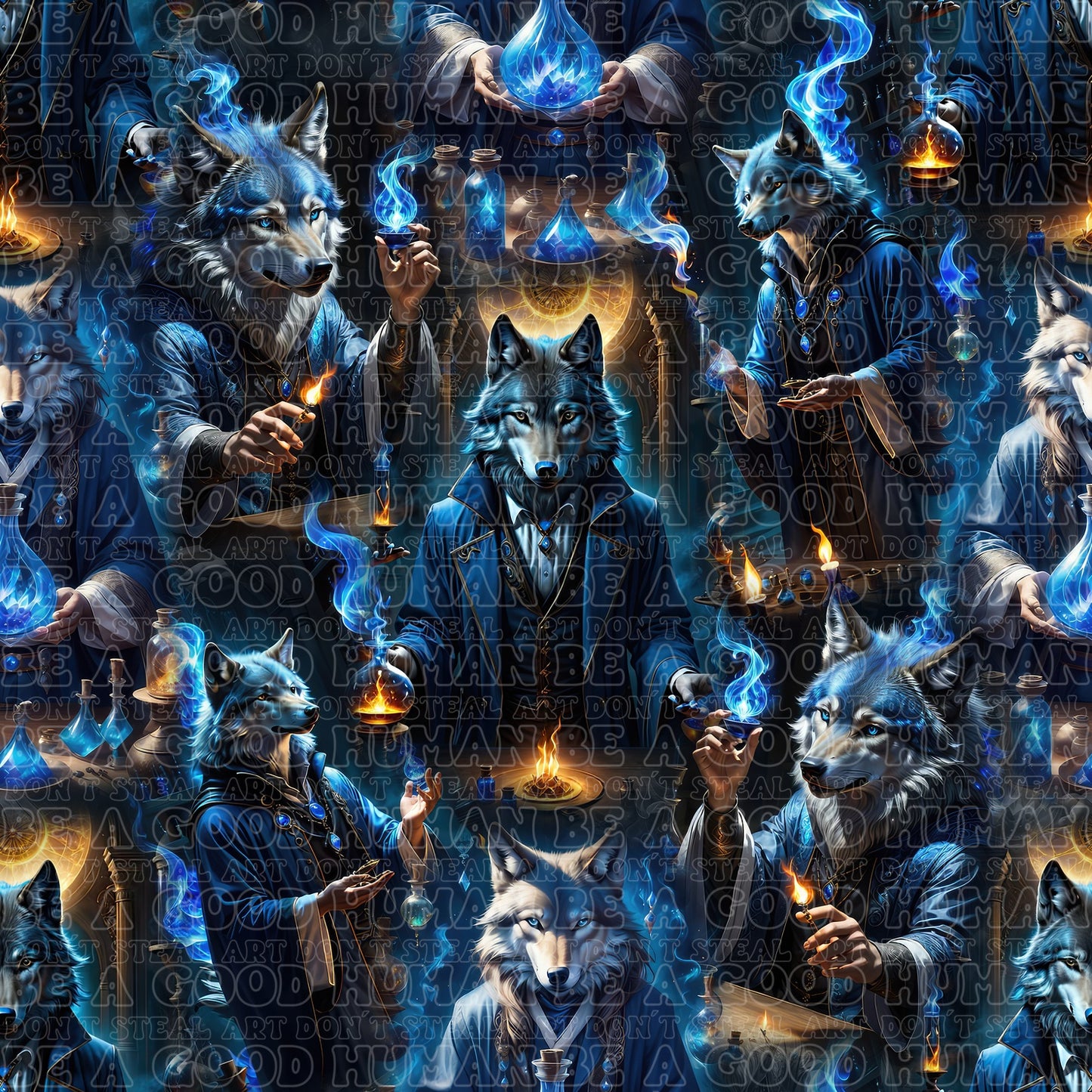 Animals magic wolfs
