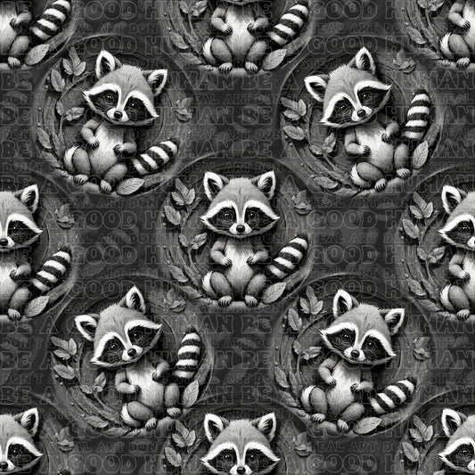 Animals grey racoons