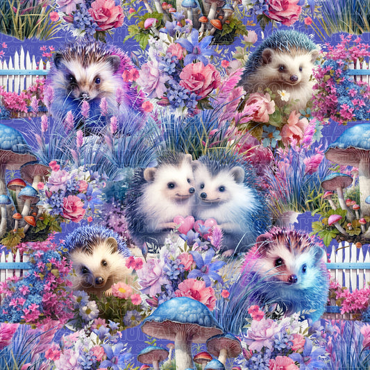 Animals floral hedgehog