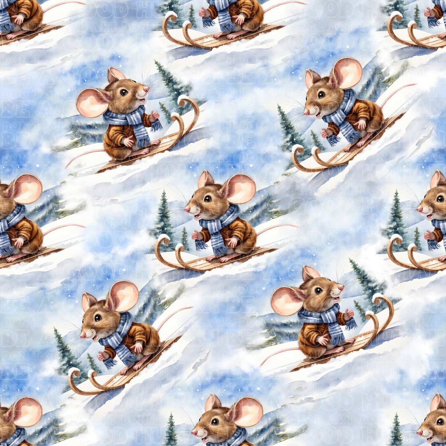 Animals mouse snow