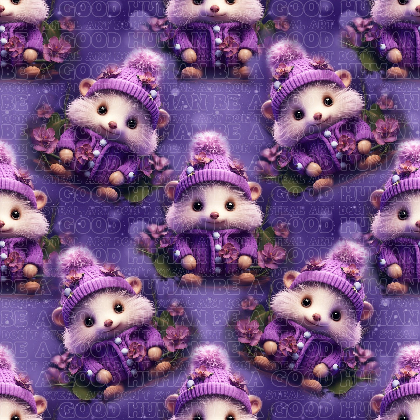 Animals mouse purple