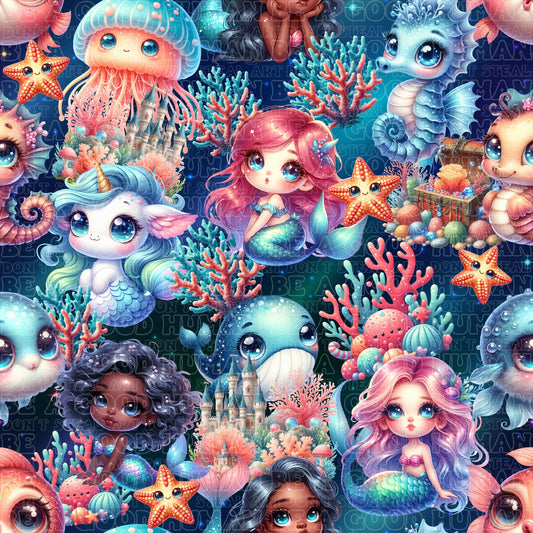 Animals underwater mermaids