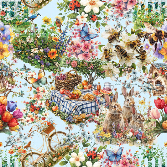Animals spring rabbits