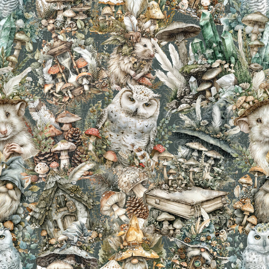 Animals mushroom forest