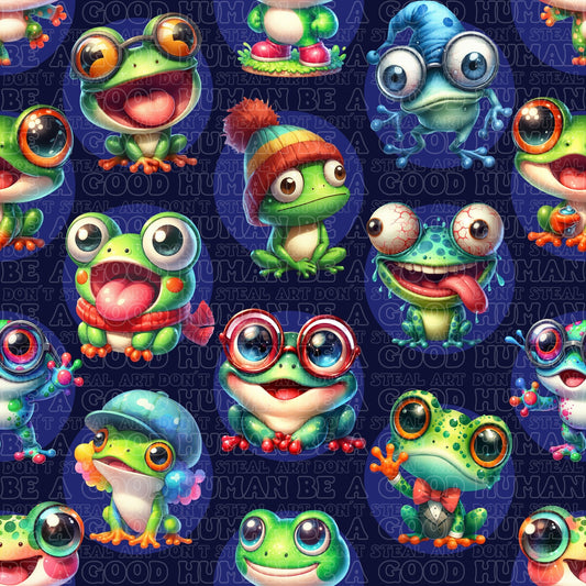 Animals green frogs