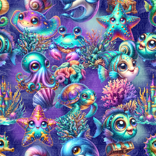 Animals ocean purple
