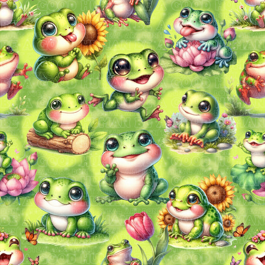 Animals floral frogs