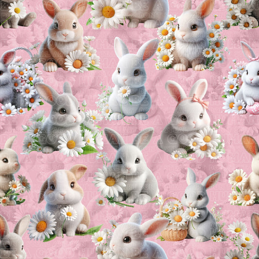 Animals bunnies pink