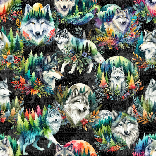 Animals forest wolf