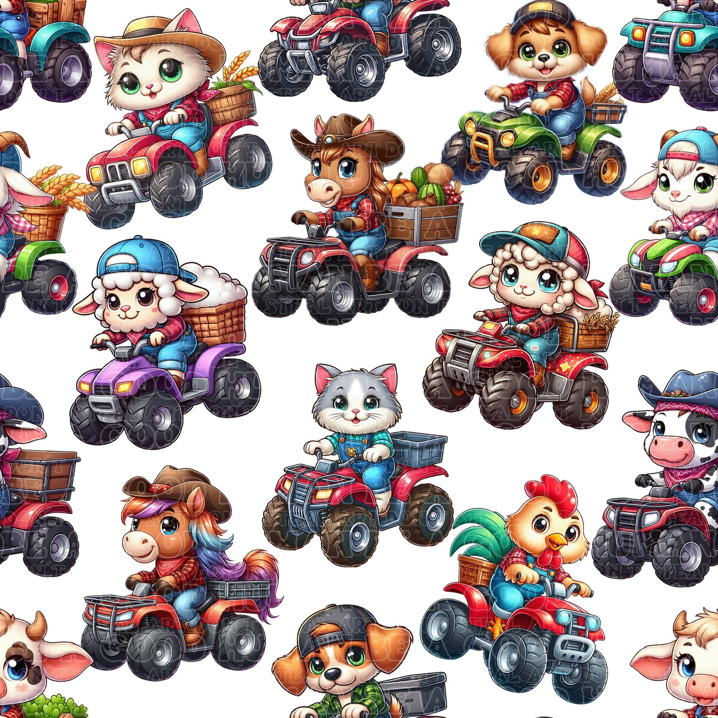 Farm animals buggy