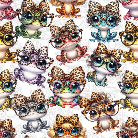 Animals frogs with bows