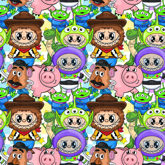 Labubu 12 Toy Story checkered