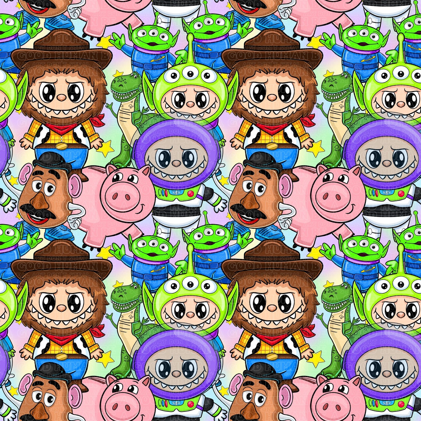 Labubu 11 Toy Story rainbow