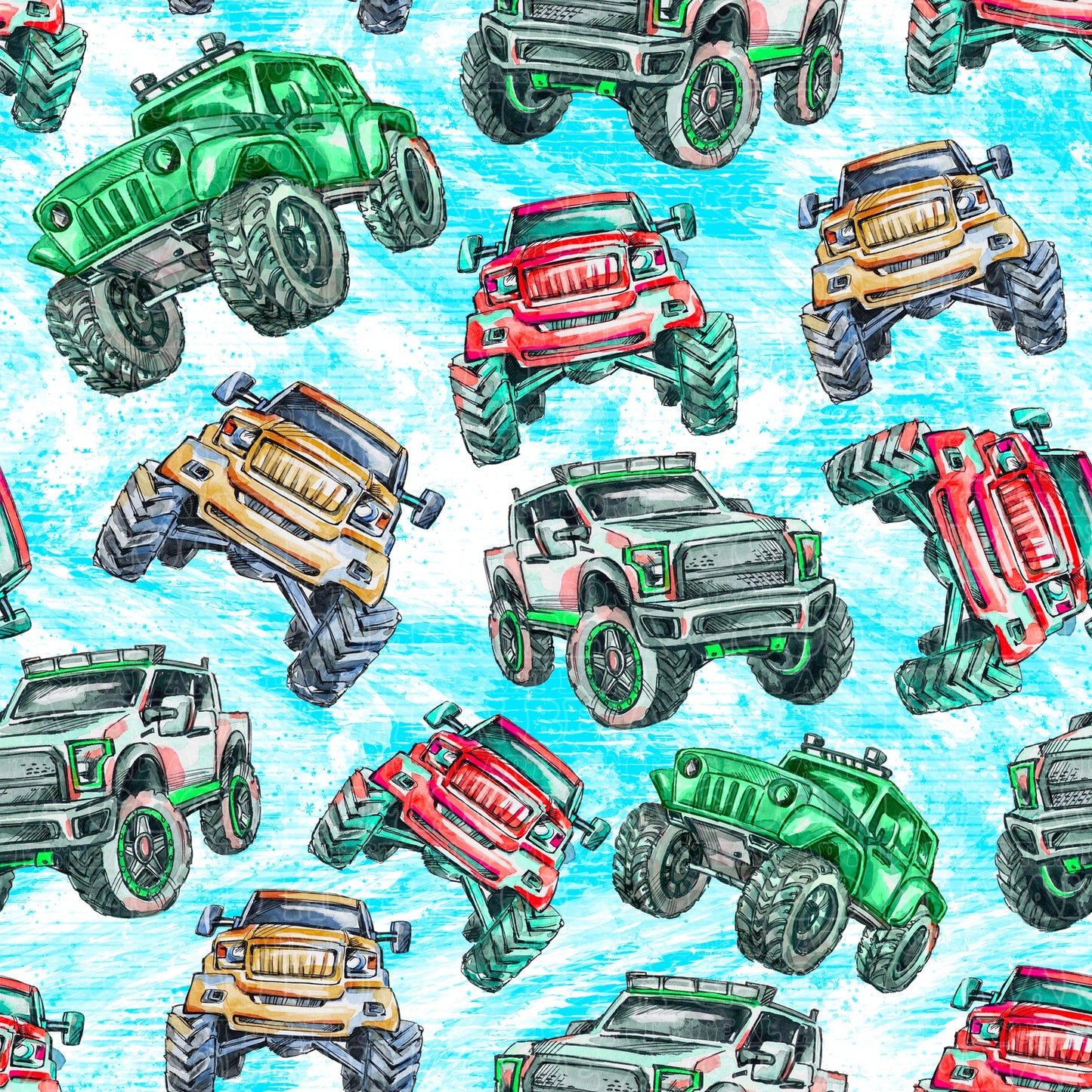 Trucks blue