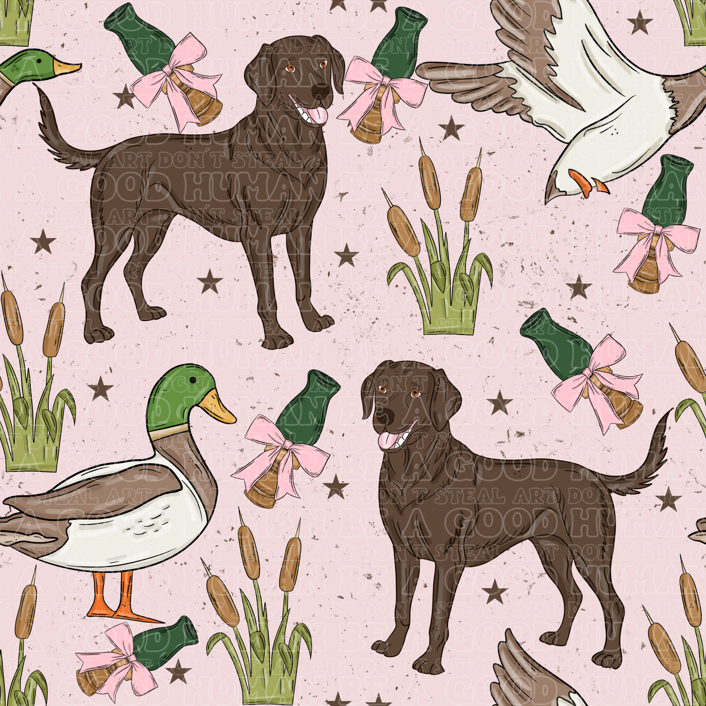 Farm animals ducks pink