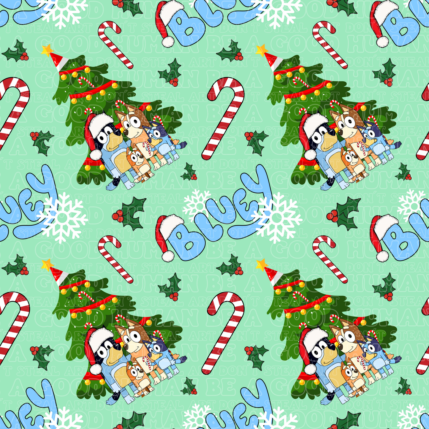Christmas Blue Dog 26