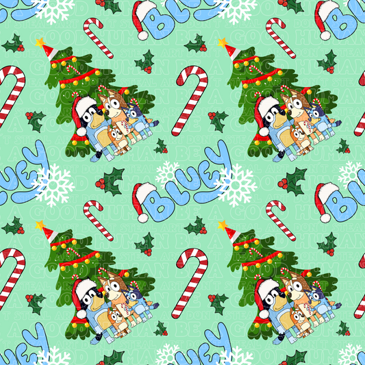 Christmas Blue Dog 26