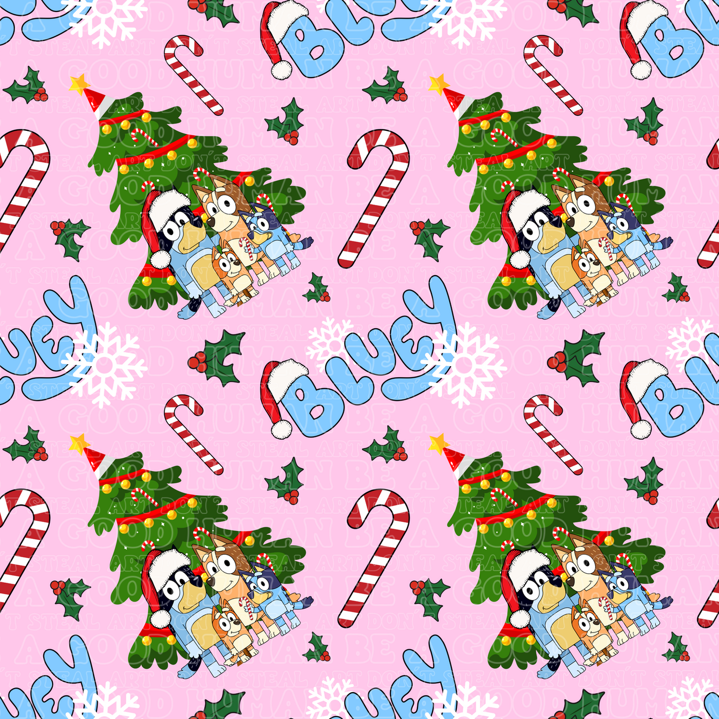 Christmas Blue Dog 25