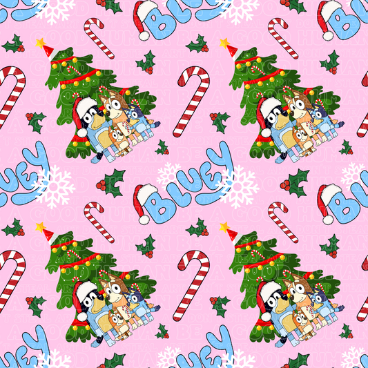 Christmas Blue Dog 25