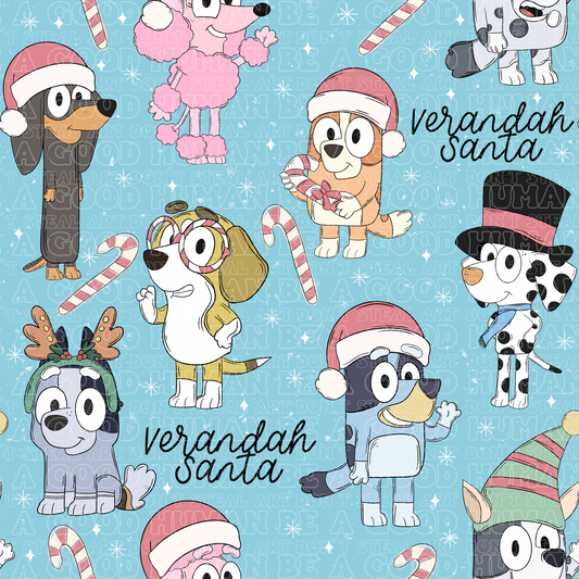 Christmas Blue Dog 28