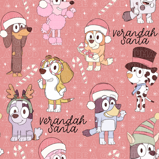 Christmas Blue Dog 27